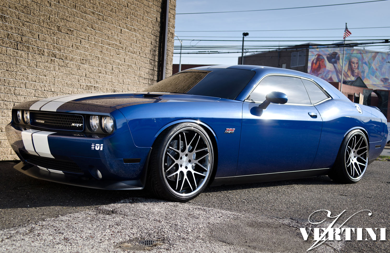 Vertini Magic Machined Black on Dodge Challenger 